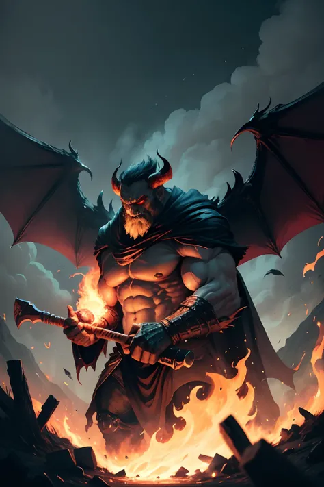 A Balrogs appearance is described as gigantic, with a human shape, but enveloped in black flames and smoke. They had wings and horns, as well as a fire whip that they could use as a weapon. They carried a large flaming axe, which was one of their character...