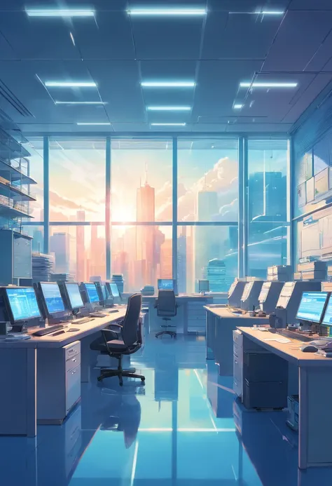 Cartoon Power Department State Grid Office