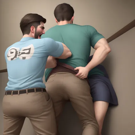 Man getting spanked hard by another man