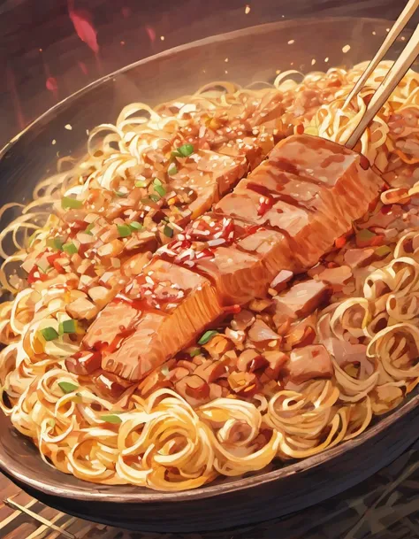 Delicious and tempting rice noodles，Fresh chili red oil is abundant，The aroma is overflowing，The beef is delicious and delicious，The green onion has a strong flavor，The sauerkraut is crispy and delicious，Peanut rice has a delicate taste，Tofu has a good aft...