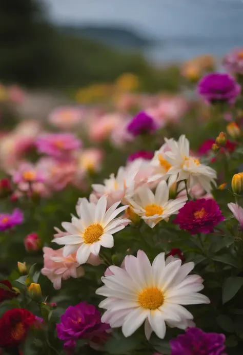 flowers are waving