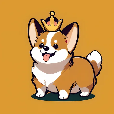 corgi wearing a crown