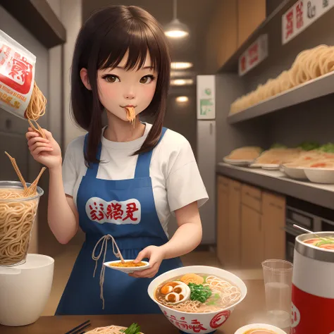 Girl Eating Ramen