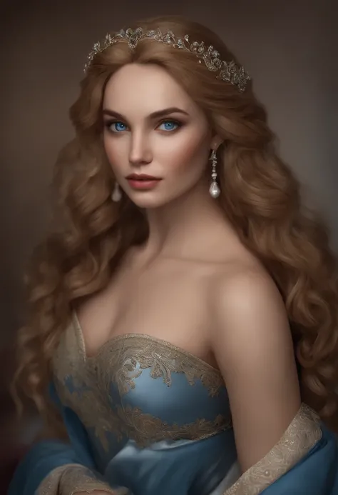 (Best quality,Ultra-detailed,A high resolution,Realistic:1.2), Photorealistic portrait of a gorgeous Aradia woman，Charming blue eyes and stunning details, In the style of a masterpiece. Sophie Mulders face and facial features are delicately depicted, Show ...