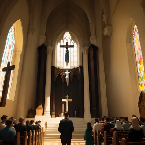 Louvando a Deua na igreja