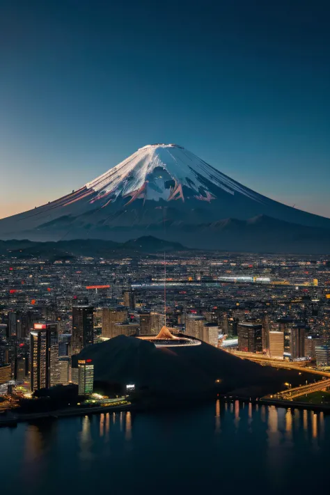 Mt. Fuji Cinematic. La mejor calidad, ultra-high-resolution, (fotorrealista:1.4),, High resolution, Detallado, Foto RAW, Sharp re Nikon D850 Stock Photography 4 Kodak Portra 400 F1 Camera.6 lentes ricos colores hiperrealistas