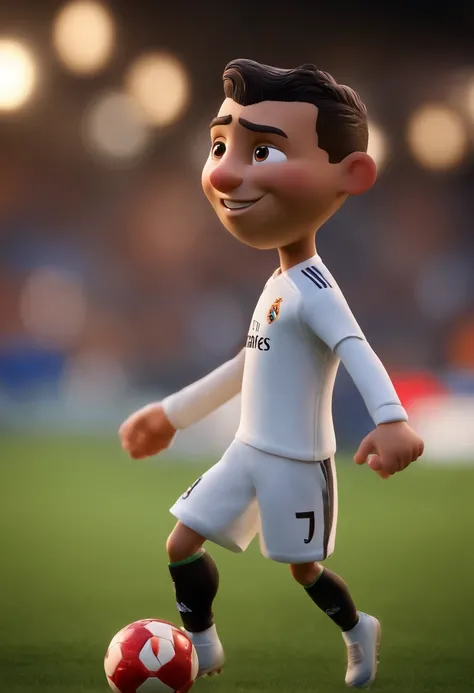 Cristiano Ronaldo dos Santos Aveiro, (Pixar style) (Masterpiece:1.2) (Bokeh) (Best quality) (Detailed skin) (Detailed texture) (8K) (clay) (Cinematic lighting) (Sharp focus