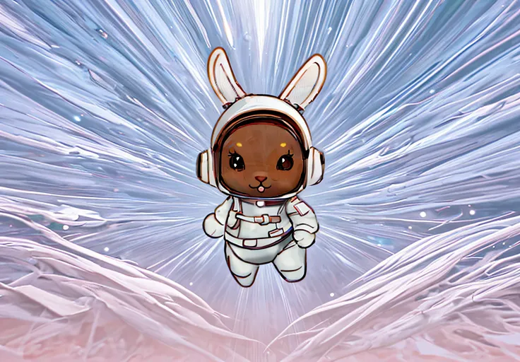 Space rabbit in spacesuit