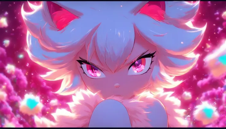 Body of the beast(anthro) Fluffy fur Feline Beastman Furry (Furry) (Cat) See cat coat [[[short-haired ]]]Chibi Pink Cat ((White dress)) Anime-style character sheet one person color々Pose white background https:// Image 10.CDN2.Sea Art.AI/2023-10-17/20130971...