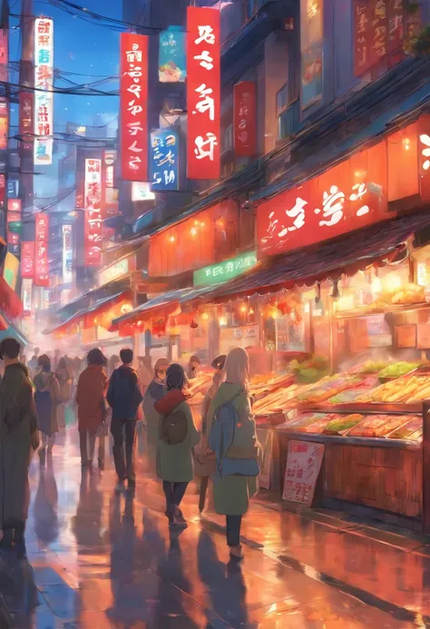 Streets in South Korea, Useful Roja, Street food, Koreans on the street.