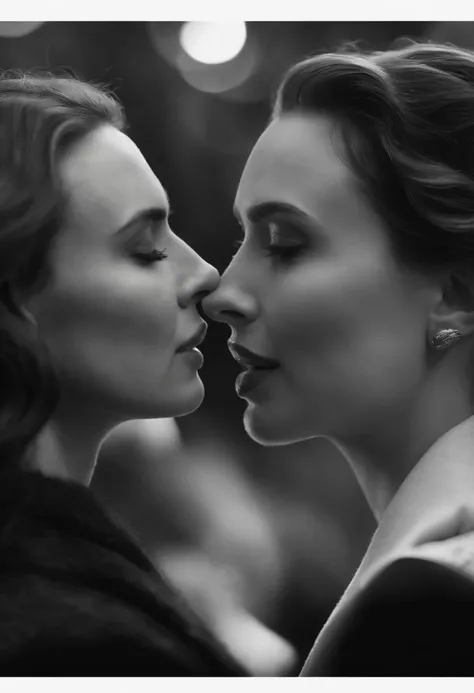 Scarlett Johansson and Gal Gadot kissing. nsfw