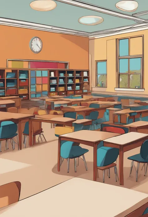 The classroom machine is empty