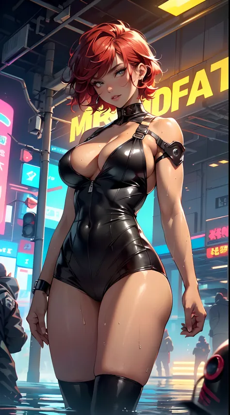 mechanical girl,(1girl: 1.3),((1 black girl)),((((black race)))),

(big breasts: 1.4),sagging breasts,(((short red hair: 1.35,cropped,redhead,very short hair))),((heterochromia:1.5, (orange_eye and red_eye))),intricate eyes,beautiful detailed eyes,symmetri...