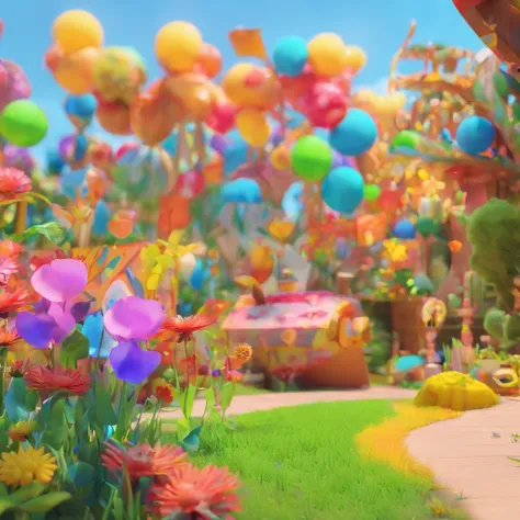 A colorful world，Disney movie style