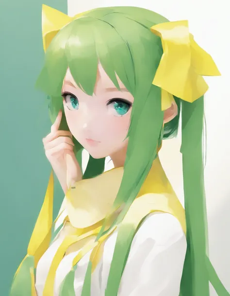 miku hatsune、amarelo