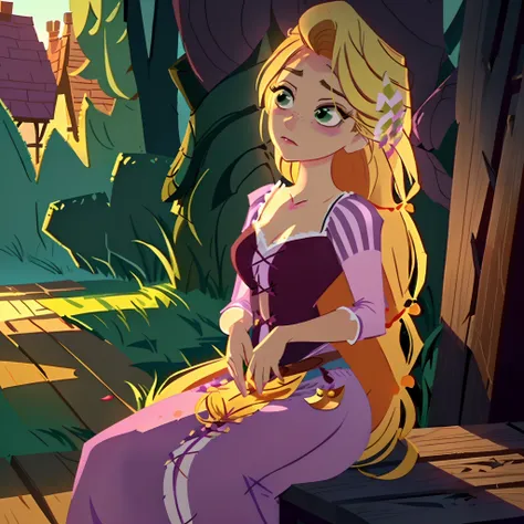 rapunzel was robbed and beaten outside of a forest cabinet, and had endured hours of pain, beatings, slashes, gun shots, and blo...