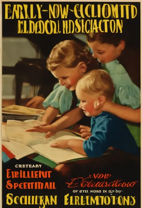 Pamphlet announcing that enrollment for early childhood education is now open,