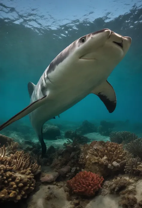 Mullet Distinct mullet characteristics Deep-sea pollution Radioactive waste Ecosystem collapse Broken food chain Unnatural color Corroded rind Bright warning colors Rethinking our behavior Striking visual metaphors Missing fins