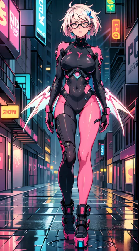 (best quality,4k,8k,highres,masterpiece:1.2),ultra-detailed,(realistic,photorealistic,photo-realistic:1.37),cyberpunk girl,Neon Kaleidoscopixie,girl with vibrant neon hair,vibrant glowing eyes,glowing neon tattoos on her body,high-tech cybernetic implants,...