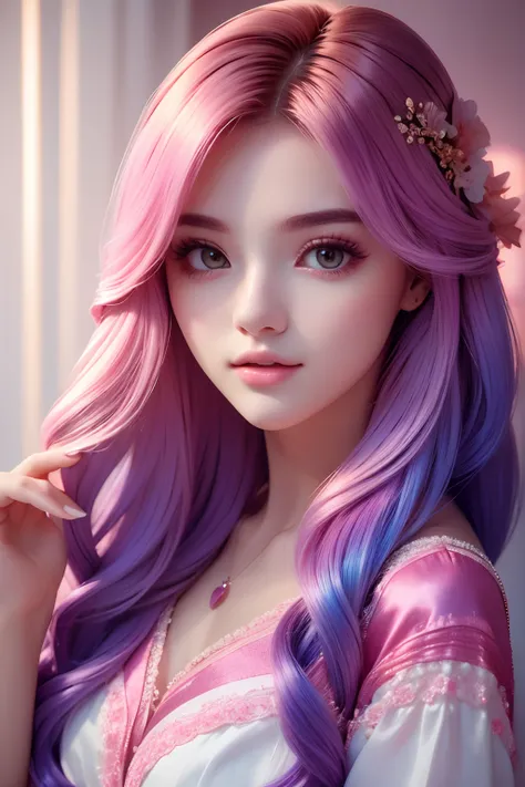 masterpiece, best quality, 1girl, gradient hair,