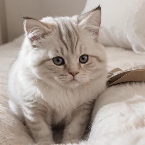 a cut Persian baby cat, white colour, very cut.