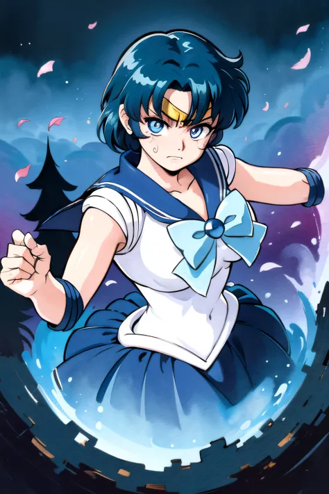 (top-quality:1.3), (​masterpiece:1.4),(Anatomically correct), (Full limbs),(complete fingers),(Precise fingertips), (Fine details),(8K),Photorealista,Sailor Moon!!!!!!!!, Sailor Moon Style,by Sailor Moon, Sailor Senshi Uniform,(Sailor Mercury:1.25),aqua ey...