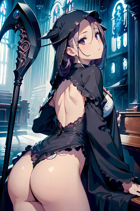 (​master piece:1.4),(hyper quality:1.2),(Hyper Detailed:1.4),(Perfect drawing),3D Photography,16K illustrations,clearface,(Hi-Res),She wears a beautiful dress that only a person with a pure heart can see,(((Grim Reaper))),Holding a beautiful woman,((Death ...