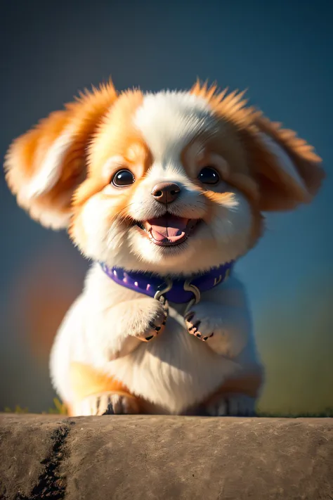 Dog, Orange, Chubby, Corgi, no_humans, Depth of Field, Disney Style, DARK_Glam, Dressed DRK_Glam, Deep Shadow, (Dark: 1.4), (8k, RAW Photo, Best Quality, Masterpiece: 1.2), Happy Expression