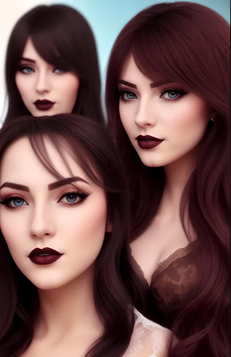 Two Beautiful Women Dating Realism HD Gothic Background 16k