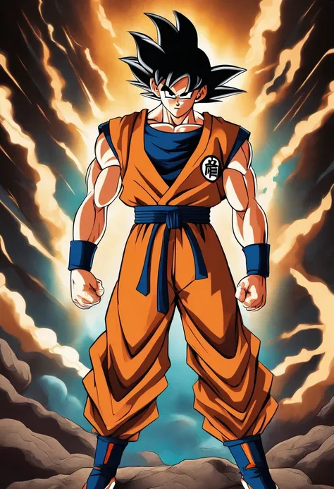 goku el personaje de dragon ball usando una chaqueta nike