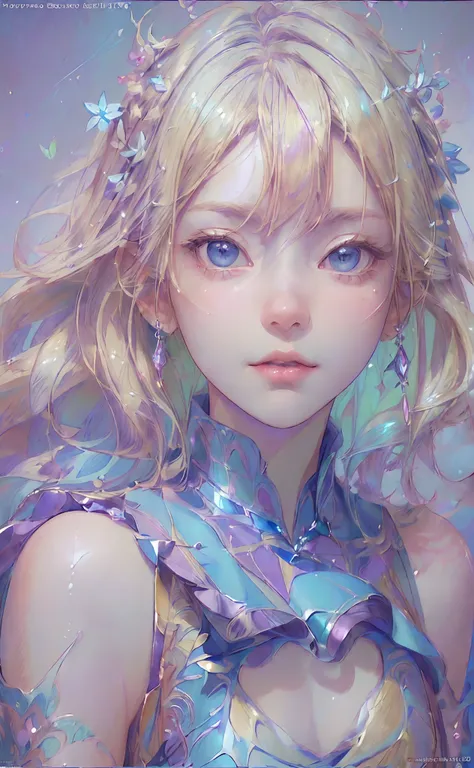 (((Masterpiece))), (((Best Quality: 1.4))), ((Super Detail: 1.4)), (((blonde hair))), purple color dress, blue eyes, detailed digital anime art, anime moe artstyle, highly detailed exquisite fanart, cushart krenz key art feminine, 8k high quality detailed ...