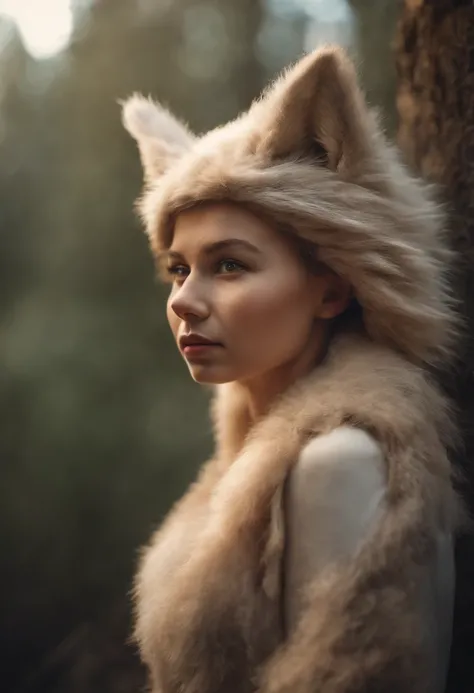 Nomax art honovy, Furry anthro girl with animal face cute furry anthropomorphic fox haracter being covered with fur furry like creature without clothes