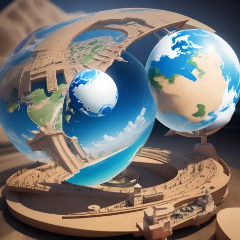 3D globe, Logos TikTok, nom fou: WorldWondersVibes, sobre, design