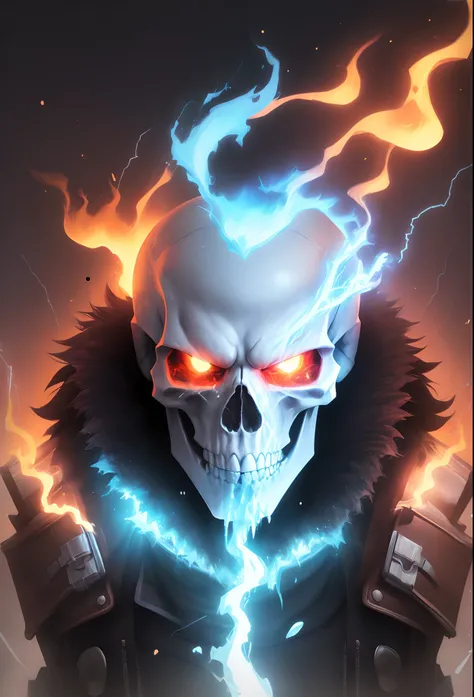 Fire, Ice and Thunder Skull