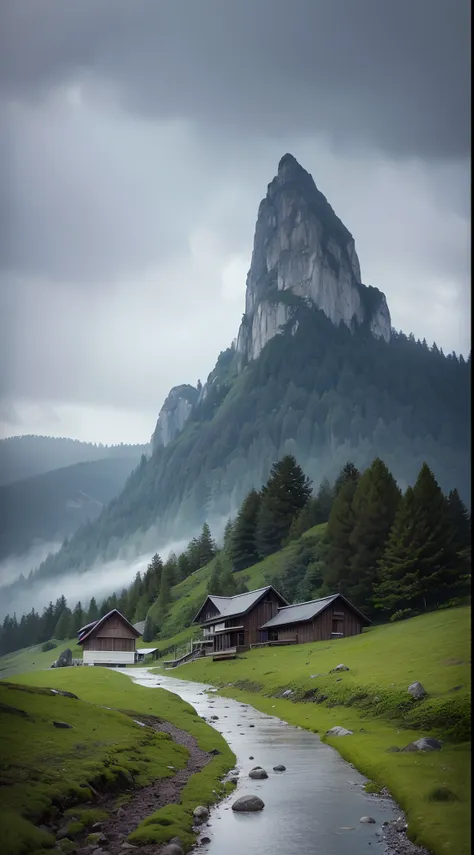 (best quality,4k,8k,highres,masterpiece:1.2),ultra-detailed,(realistic,photorealistic,photo-realistic:1.37),alps on a rainy day,...