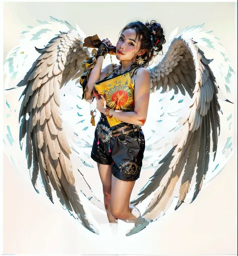 angel wings, angelic wings, remove cut from wings,picture quality (best quality, 4k, 8k, highres, masterpiece:1.2), ultra-detailed, photo-realistic (1.37), materials (illustration, oil painting, 3D rendering, photography), additional details, art style (po...