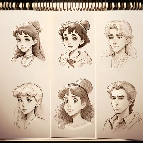 Old Disney film art sketches