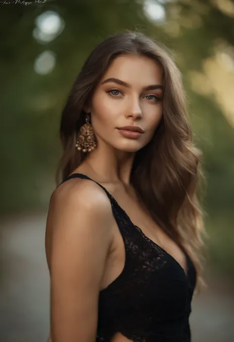 Russian woman in bohemian style posing for a photo, 30 ans, sexy face, jaw dropping beauty, Portrait Sophie Mudd, 21 ans, she is wearing a black tank top, jaw dropping beauty, 2 2 ans, gaz sexy, 1 6 ans, Looking hot, sexy look at the camera, clivage