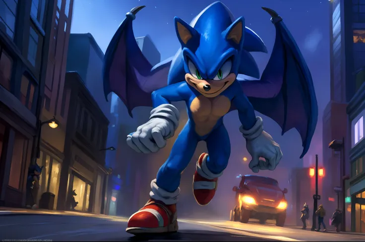 ultra detailed), a beautiful and detailed full size portrait of a male anthro dragon, basesonic, sonic, blue body, dragon wings (blue wings, large wings), dragon tail, non-mammal breasts, green eyes, red shoes, white gloves, kenket, Ross Tran,ruan jia, tre...