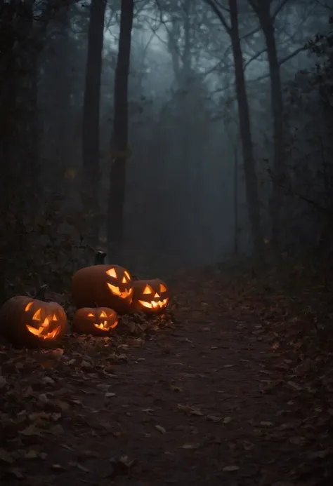 fundo escuro halloween a noite melhor qualidade na floresta