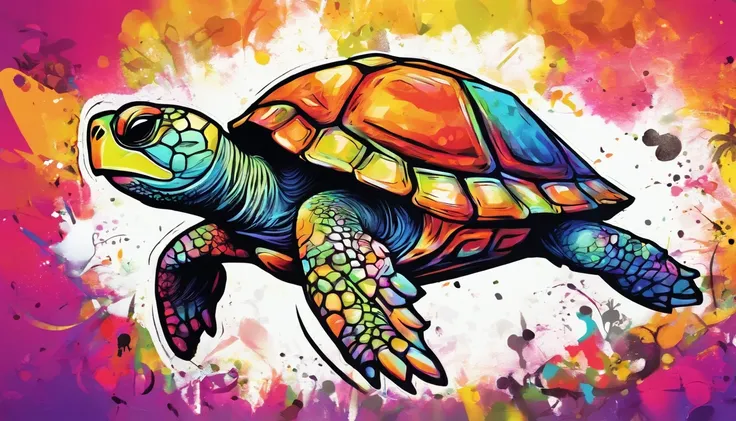 (happy,cute,themed)turtle, (best quality,highres,ultra-detailed,realistic:1.37), (colorful,vibrant), (studio lighting), (watercolor,illustration)