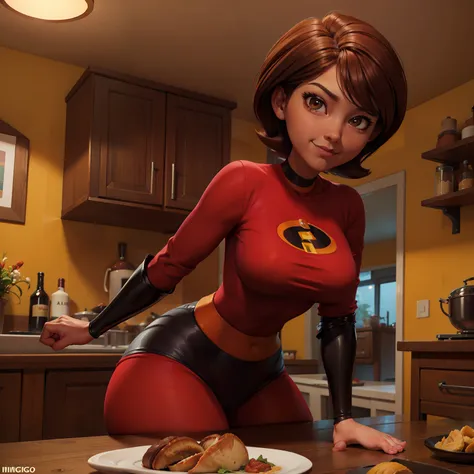 (la mejor calidad)), ((altamente detallado)), obra maestra, (ojos detallados, ojos profundos), (1chica desnuda), helen parr, 1gi...