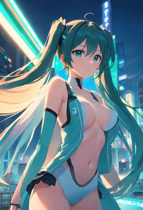 blacksilk，Big breasts Hatsune Miku，Raised sexy