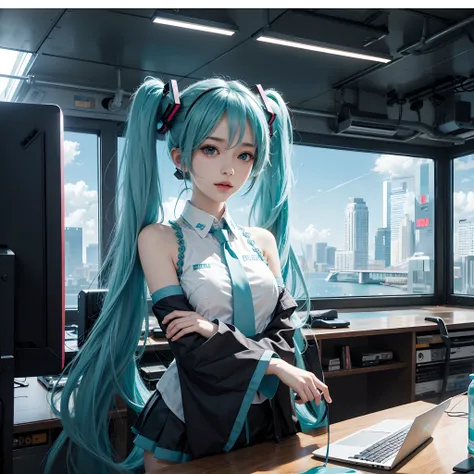 Realistic, hatsune miku, ultra detail