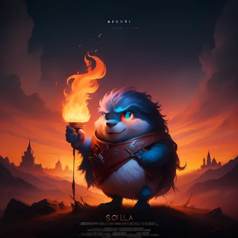 Generate a disney pixar-style movie poster titled "Soulbound"