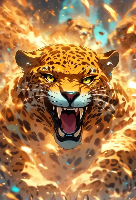 (((jaguar head)))best quality, ultra-high resolution, CG detalhado 4K, piece of master, Tezcatlipoca, Deus Maia, Jaguar, colar de espelho, Roupas Maias, Chest mirror, Mitologia maia, deserto, smoke billowing, ((corpo humanoide)) mexico, esthetic, Beautiful...