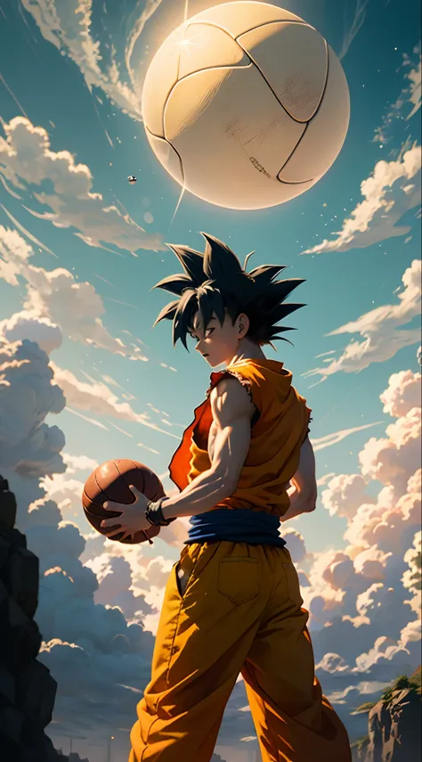 Goku playing ball