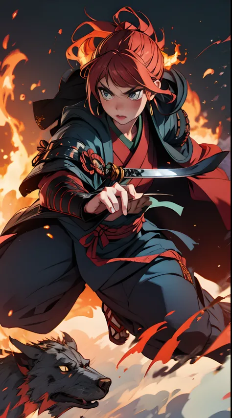 Fire samurai god