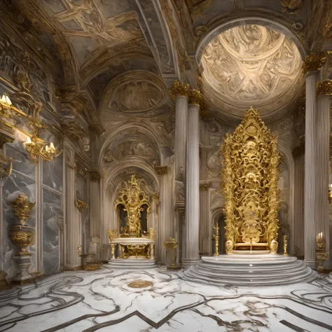 Extreme quality, Realistic photo of reflective marble floor, (throne), Nature, Exhibits, Mighty and domineering, supreme, Ultra-detailed, Extreme quality, Like a lions leg, 8K, Intricate details, No Man