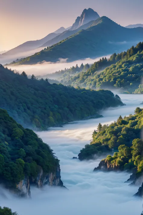 (best quality,high quality:1.2,high resolution, colorful, magnificent),(majestic, towering, soaring) mountains,(rolling, undulating, cascading) hills, (misty, foggy) mountain ranges, (roaring, rushing) river, (meandering, winding) river, breathtaking natur...